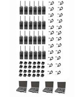Set van 24 stuks Kenwood TK-3501 PMR446 met beveiliging oortje tafelladers en koffer
