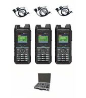 Set van 3 Inrico T330 4G LTE Zello Smart Portofoon IP68 met beveiliging oortje en koffer