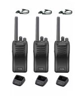 Set van 3 stuks Kenwood TK-3501 met D-shape oortje en tafelladers