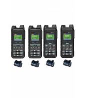 Set van 4 Inrico T330 4G LTE Zello Smart Portofoons IP68 met tafellader