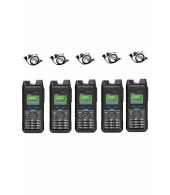 Set van 5 Inrico T330 4G LTE Zello Smart Portofoon IP68 met beveiliging oortje