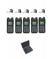 Set van 5 Inrico T330 4G LTE Zello Smart Portofoon IP68 met Bluetooth oortje en koffer