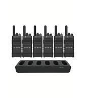 Set van 6 Cobra PX650 UHF PMR446 vergunningsvrije slimline portofoons met multilader