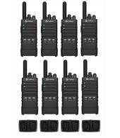 Set van 8 Cobra PX650 UHF PMR446 vergunningsvrije slimline portofoons IP54 