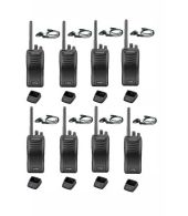 Set van 8 stuks Kenwood TK-3501 met D-shape oortje en tafelladers